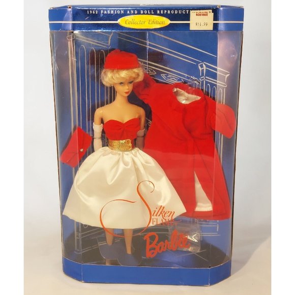 NEW 1997 Barbie Doll Silken Flame 1962 collector edition Blonde NIB 18449 Mattel - Picture 1 of 7